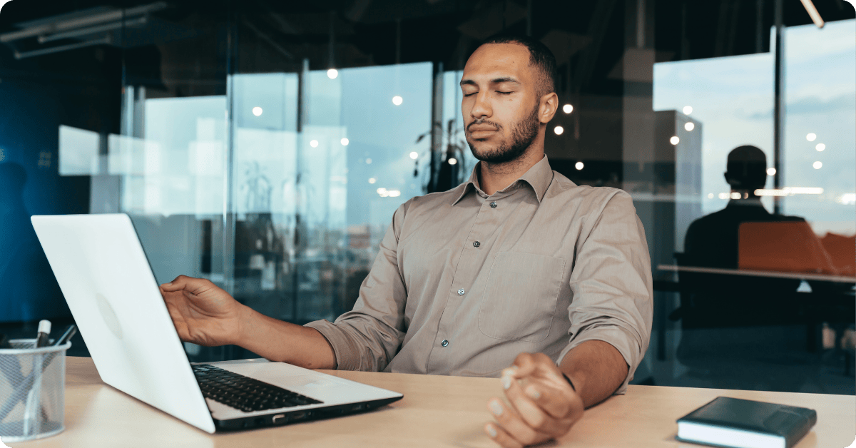 African-American Man Using Hypnotherapy Techniques in his Office